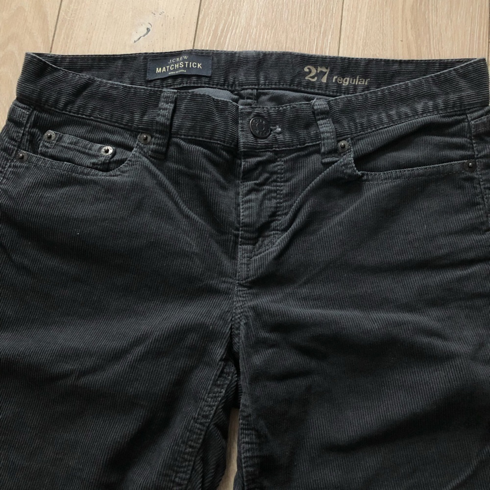 J. Crew Matchstick Corduroy Pants in Dark Grey Size 27 - Picture 5 of 11